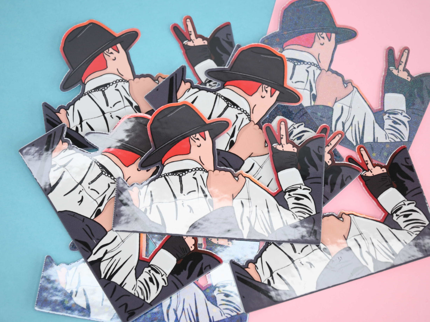 San Crazy Form Ateez waterproof Vinyl stickers Die cut