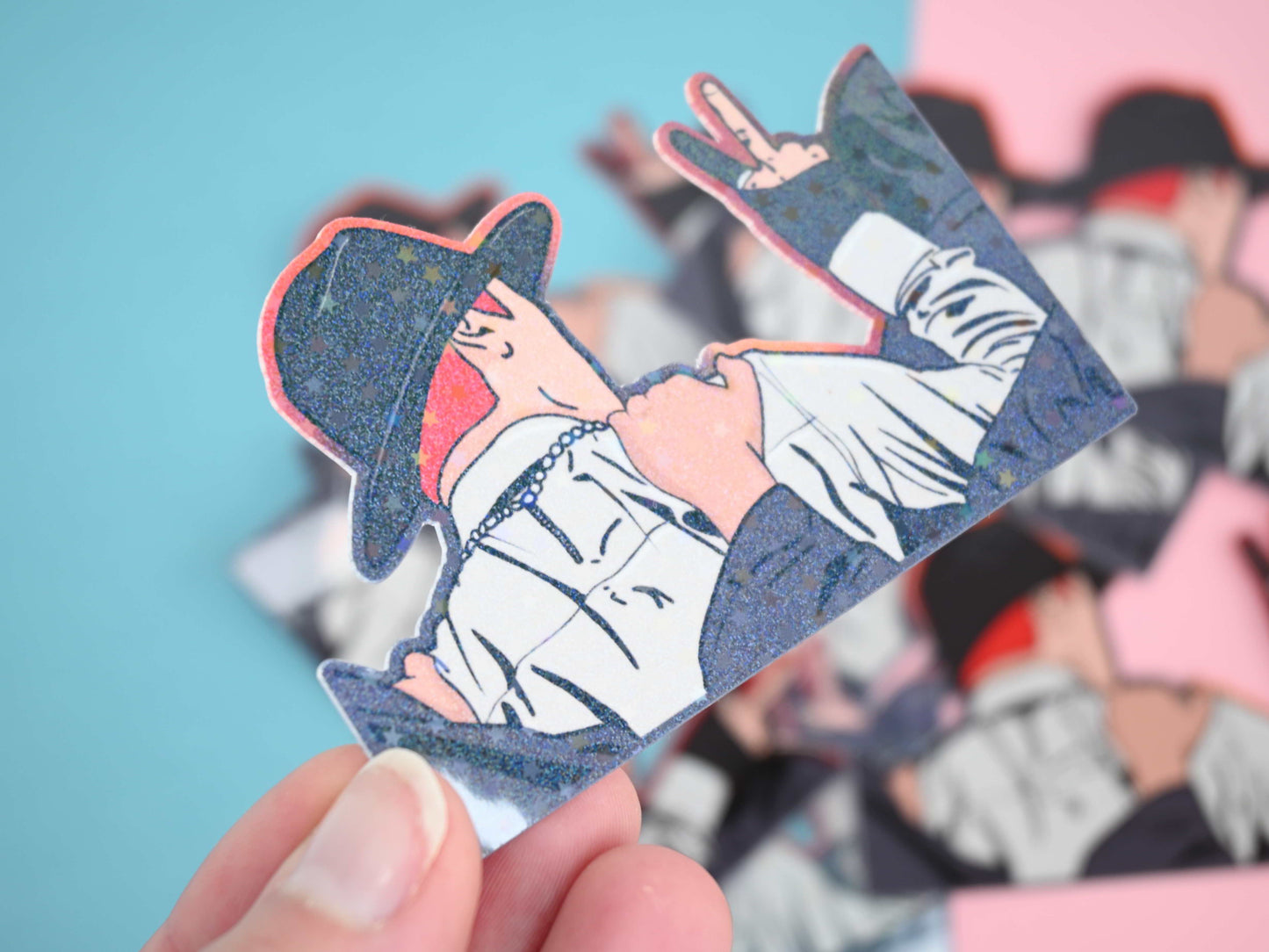 San Crazy Form Ateez waterproof Vinyl stickers Die cut