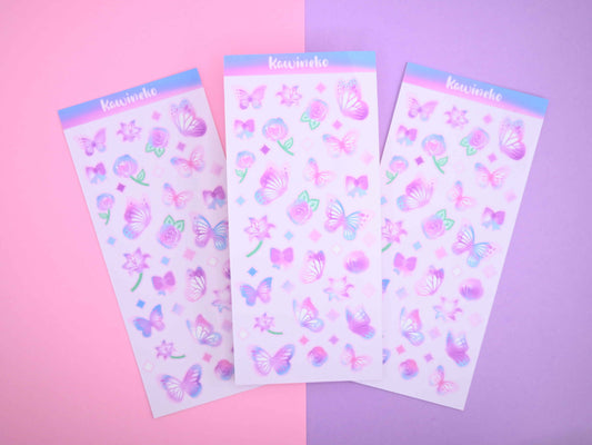 Butterflies and roses decos sticker sheets