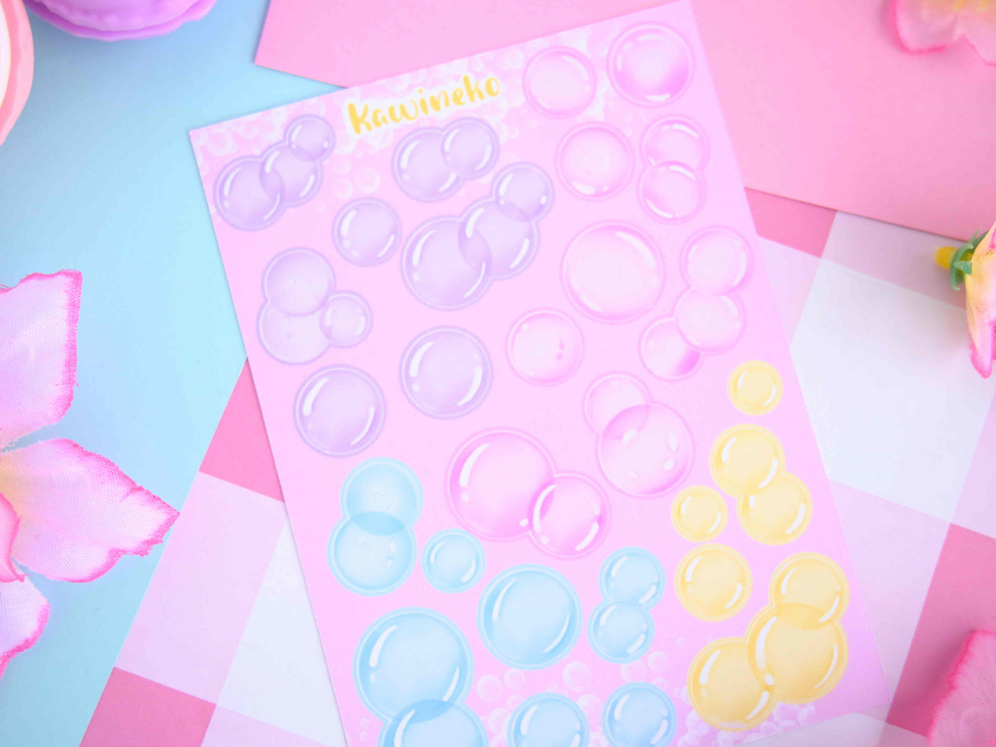 colorful bubbles stickers deco