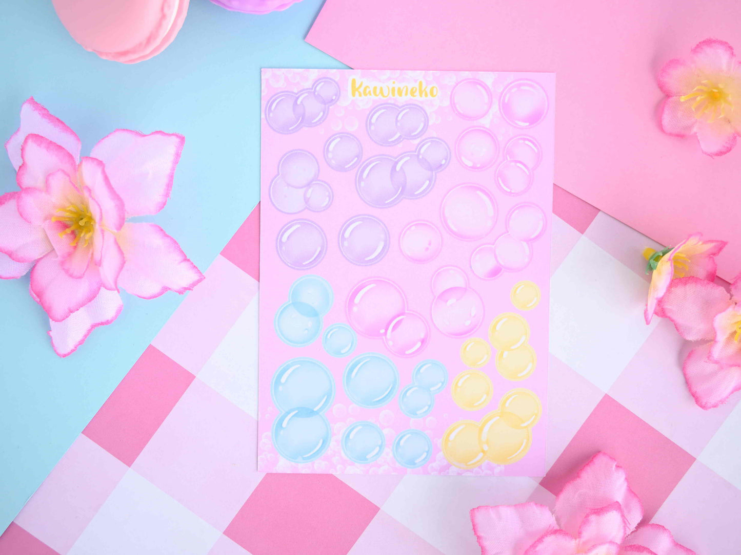 colorful bubbles stickers deco