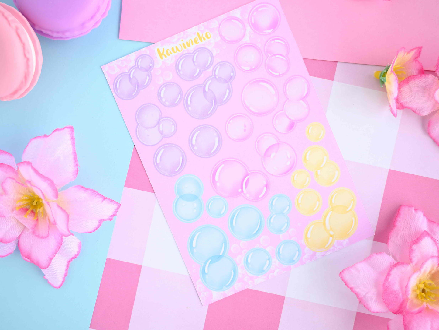 colorful bubbles stickers deco