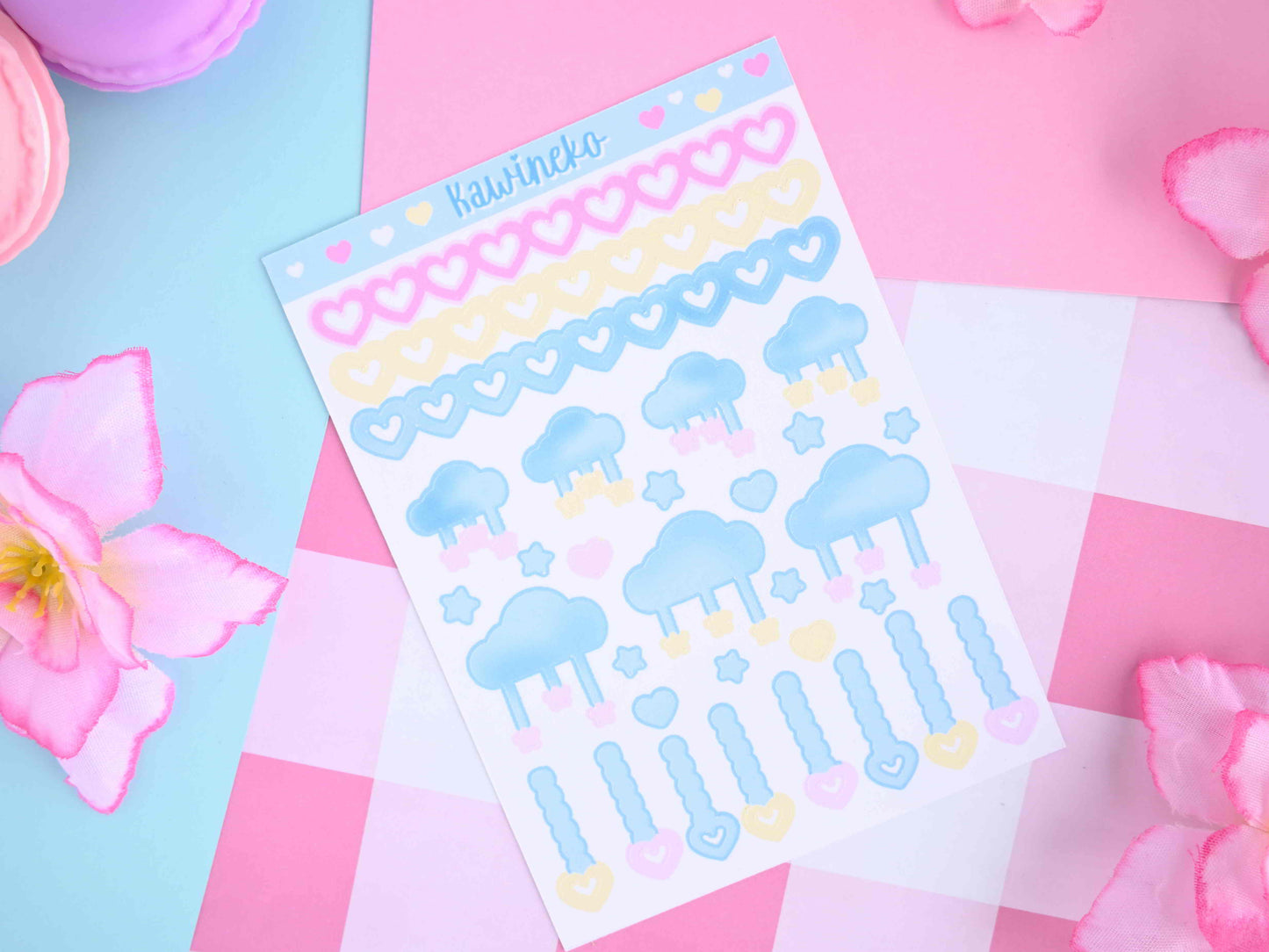 clouds and stars deco stickers