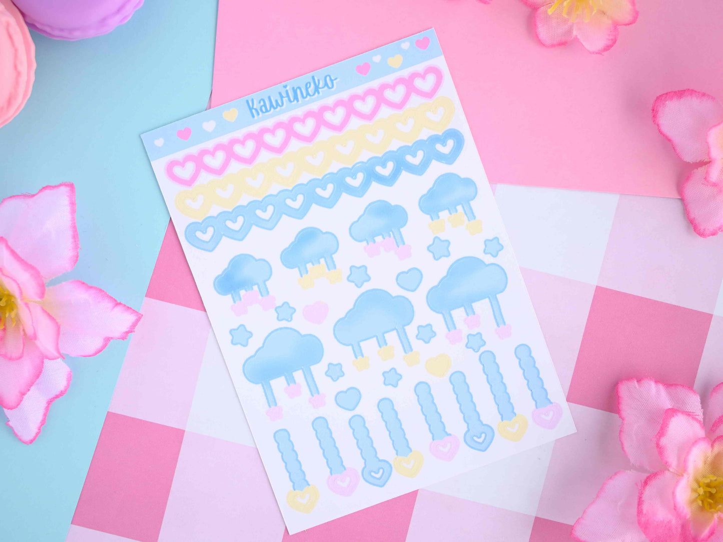 clouds and stars deco stickers