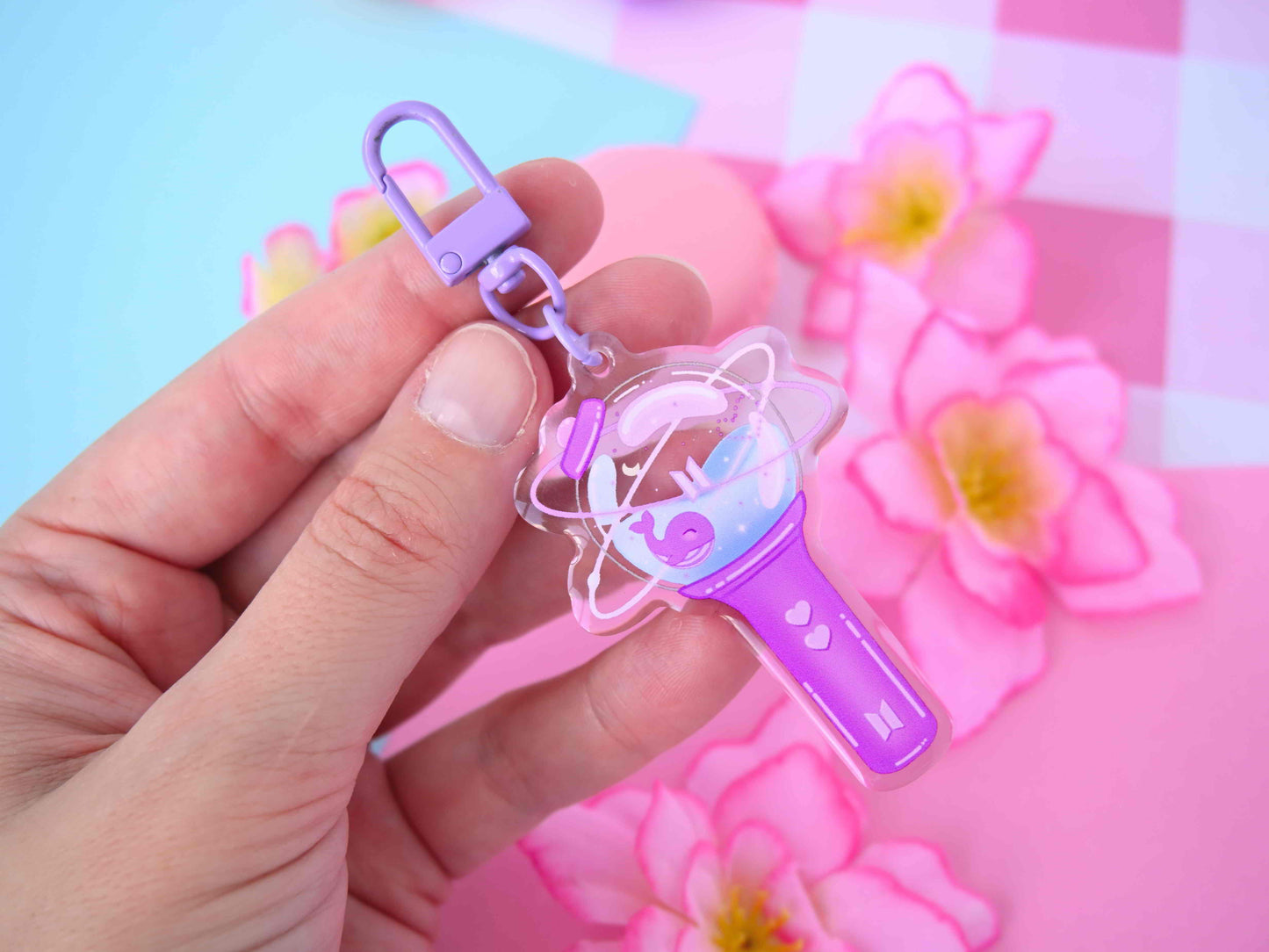 BTS keychain light stick inspired keychains