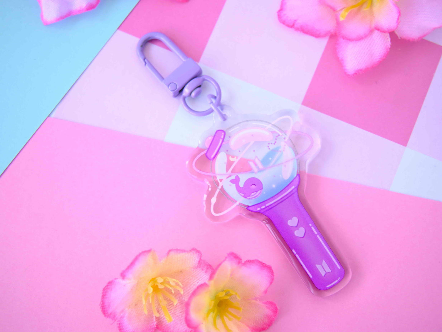 BTS keychain light stick inspired keychains