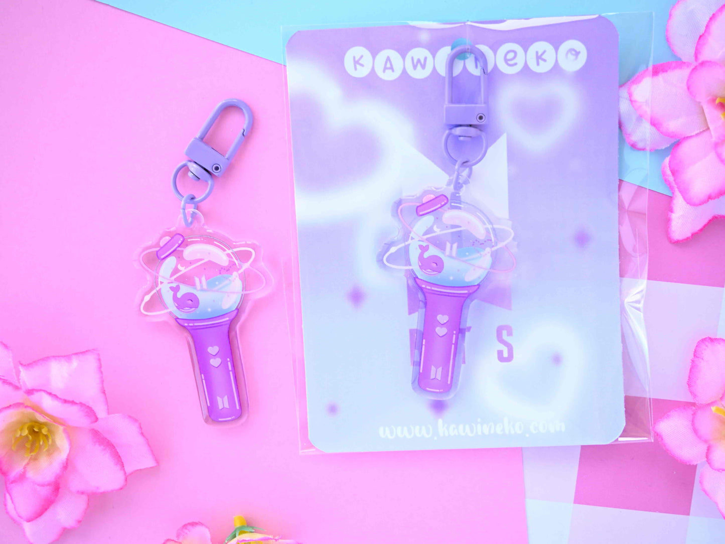 BTS keychain light stick inspired keychains