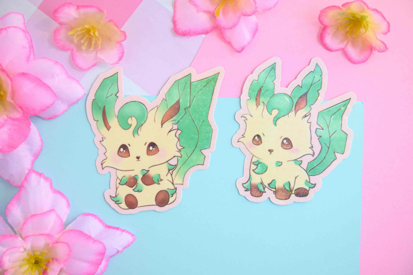 Leafeon waterproof Vinyl stickers pokemon Die cut