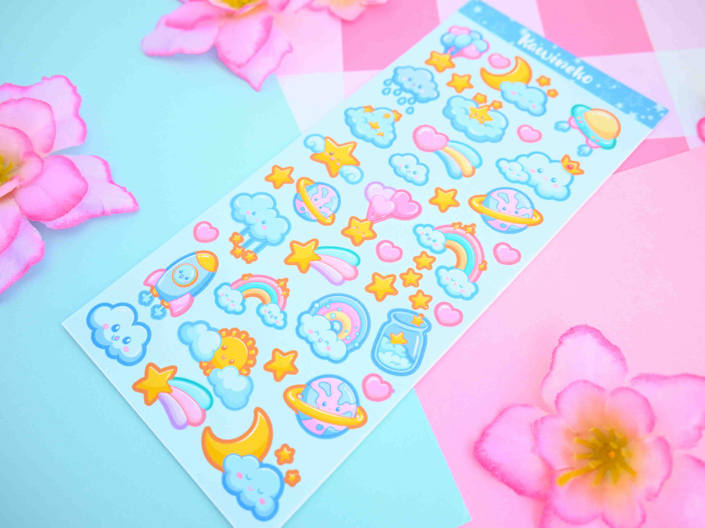 Cute Galaxy and space sticker sheets