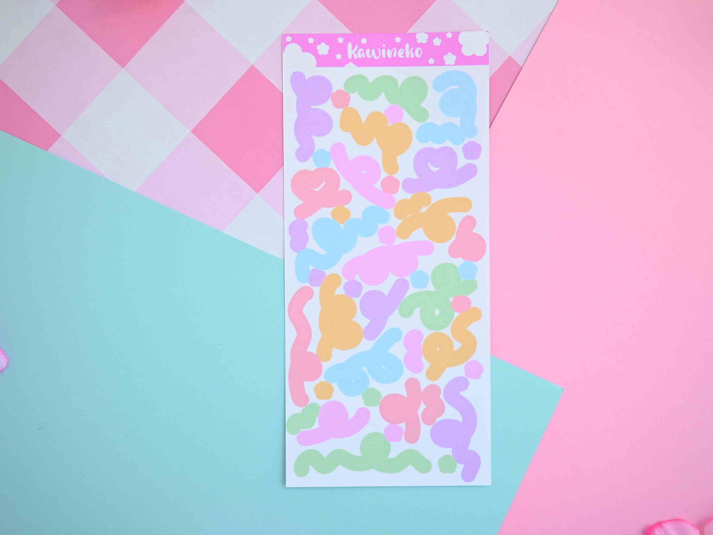 Spring bundle deco sticker sheet core colorful moon stars ribbons