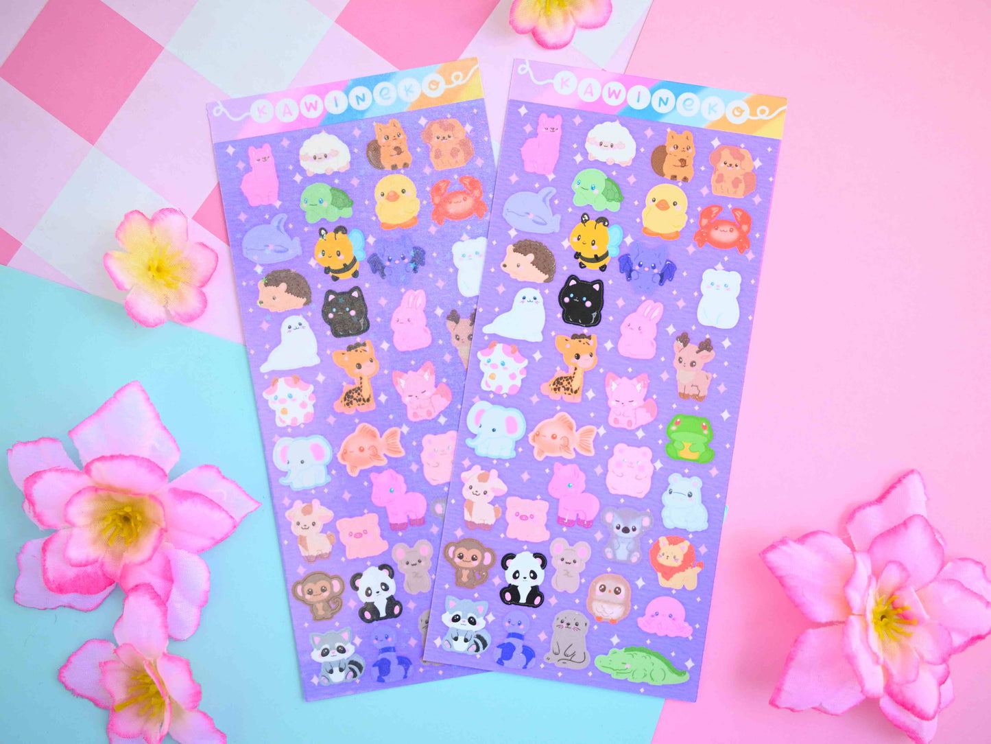 Cute animals little decos sticker sheet