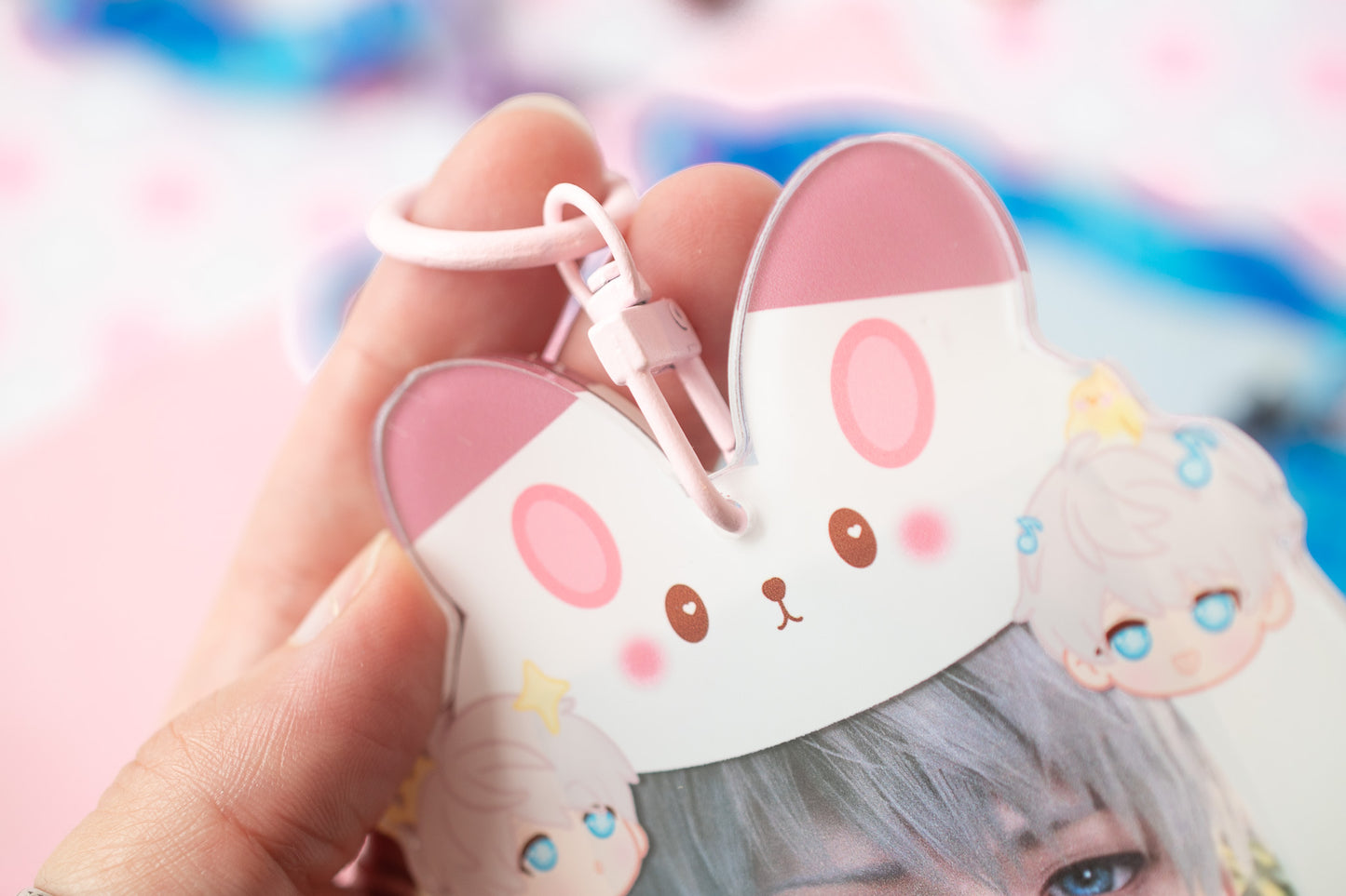 Keychain Clasps accessories for pc holder  acrylic card holder kpop photocard holder cardholder keychain Gift PC stray