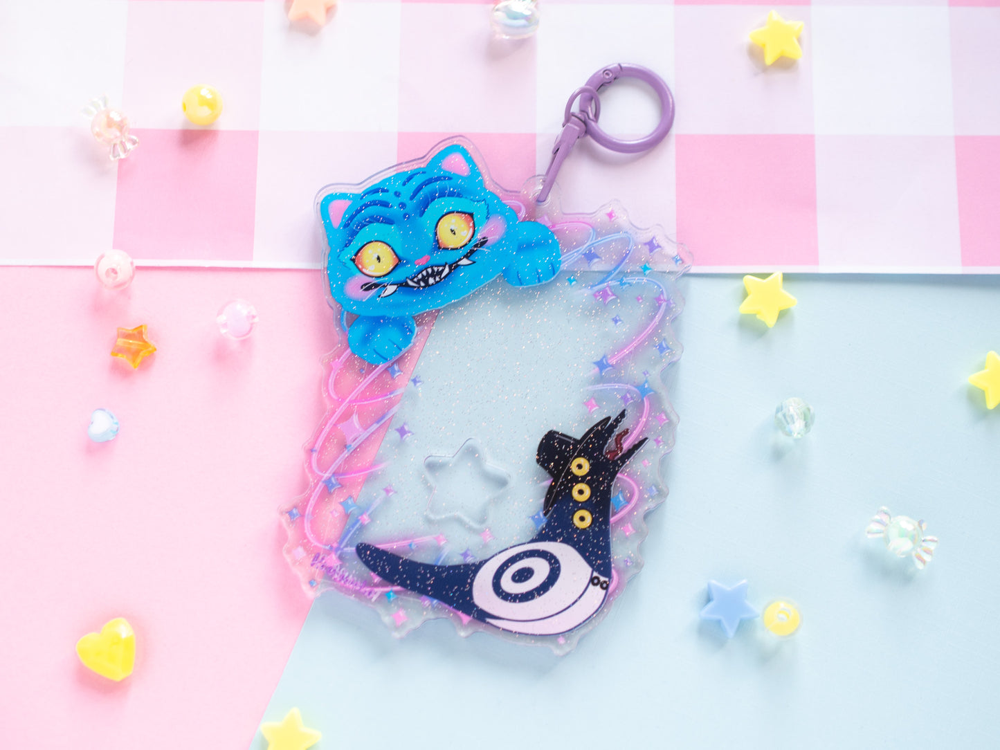 Derpy tiger and sussy  Kpop demon hunters pc holder photocards  keychain charm minspired merch