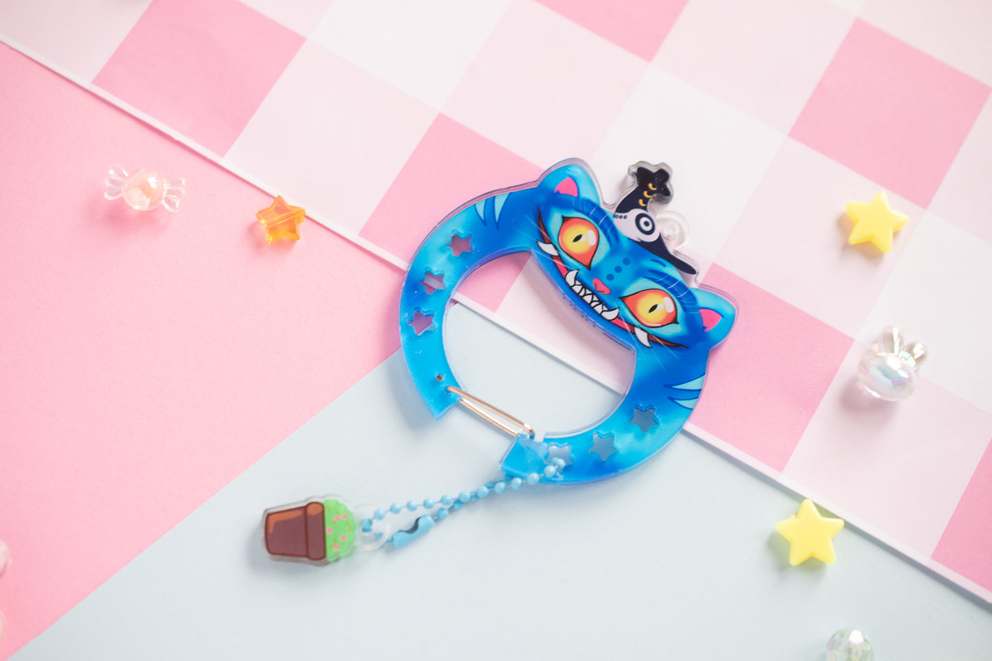 Derpy tiger Kpop demon hunters carabiner keychain charm minspired merch