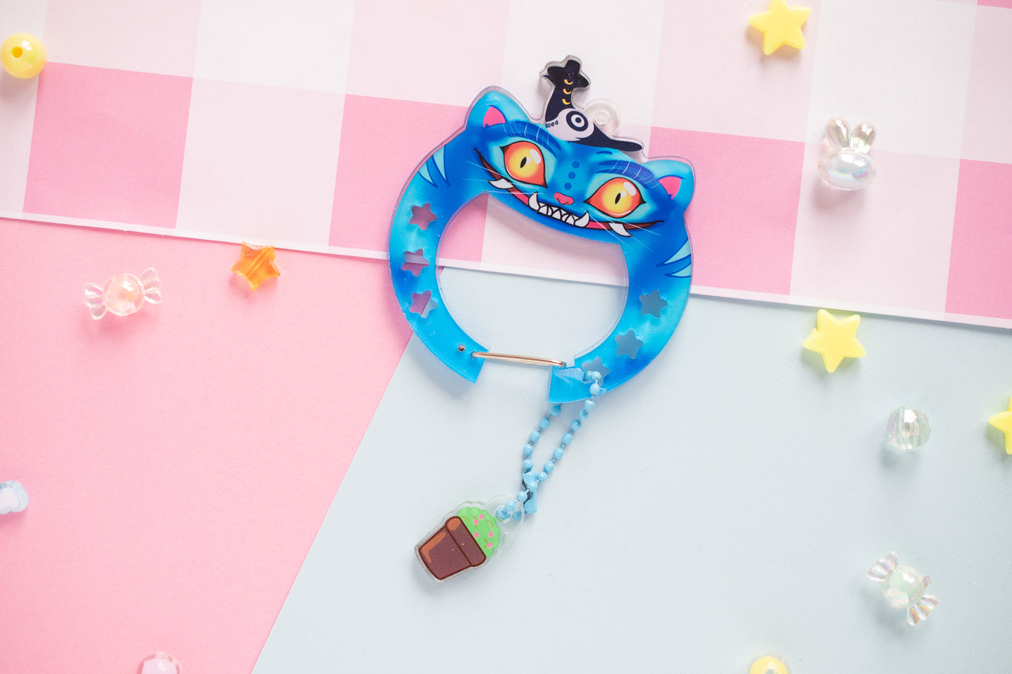 Derpy tiger Kpop demon hunters carabiner keychain charm minspired merch