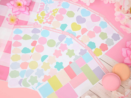 Primavera color bundle deco sticker sheet core colorful journaling polcos toploaders