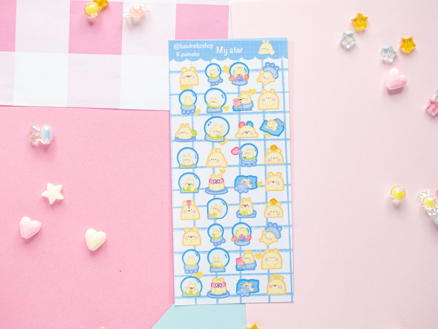 Love and Deepspace emotes deco sticker sheet cute faces lads