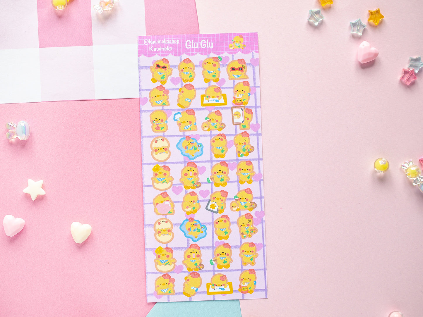 Love and Deepspace emotes deco sticker sheet cute faces lads