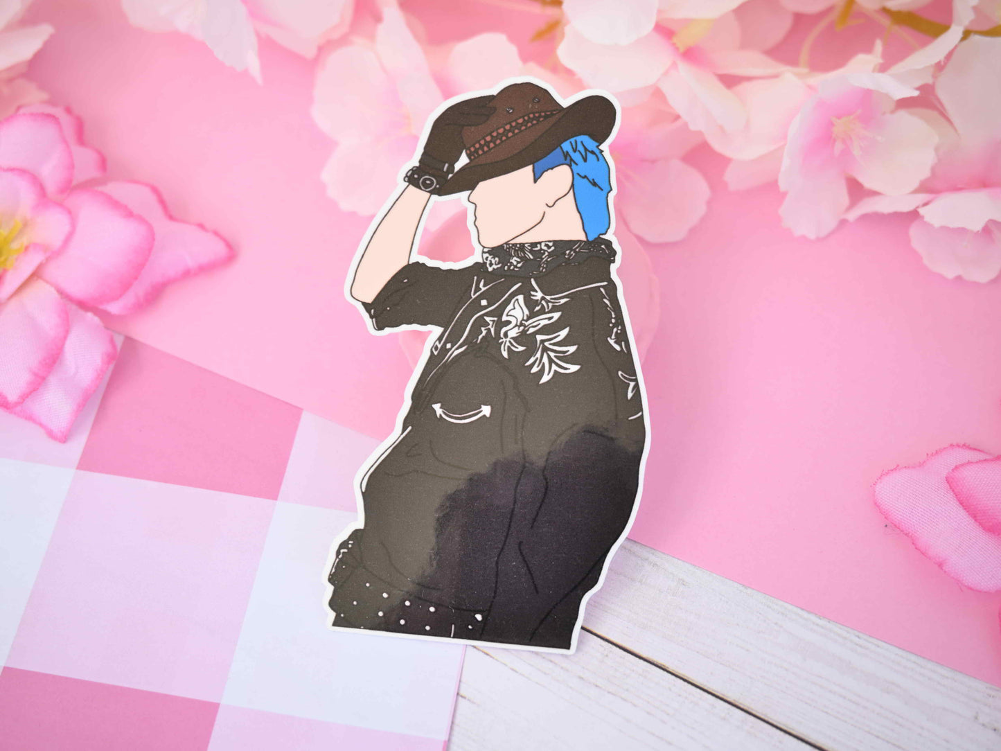 HongJoong Bouncy cowboy Ateez waterproof Vinyl stickers Die cut