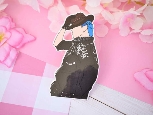 HongJoong Bouncy cowboy Ateez waterproof Vinyl stickers Die cut