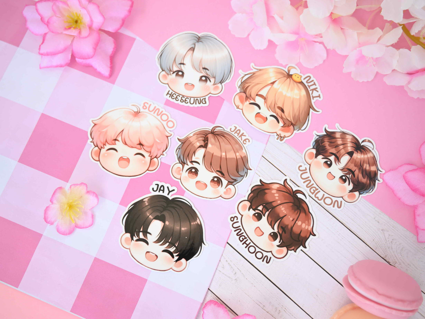 Enhypen chibis inspired sticker waterproof Vinyl stickers Die cut skz kpop