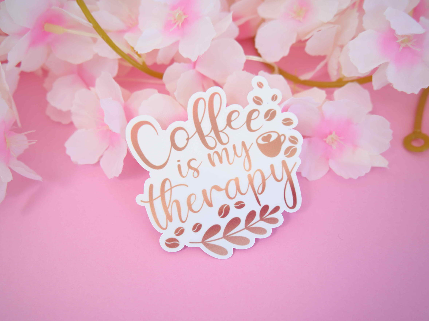 Coffee waterproof Vinyl stickers die cut motto inspiration