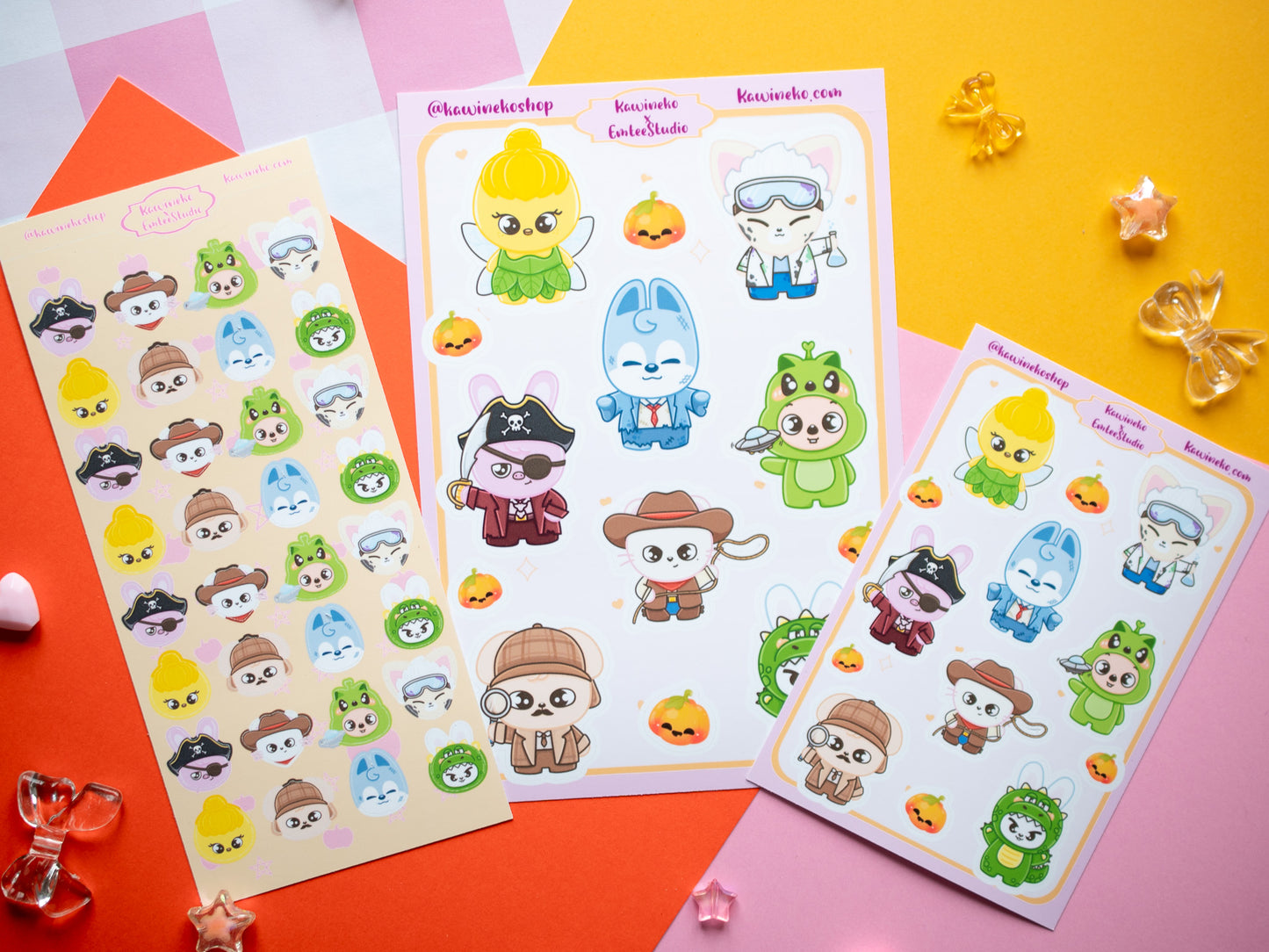 Spooky Halloween skzoo inspired stickers sticker sheet kpop  stray kids skz