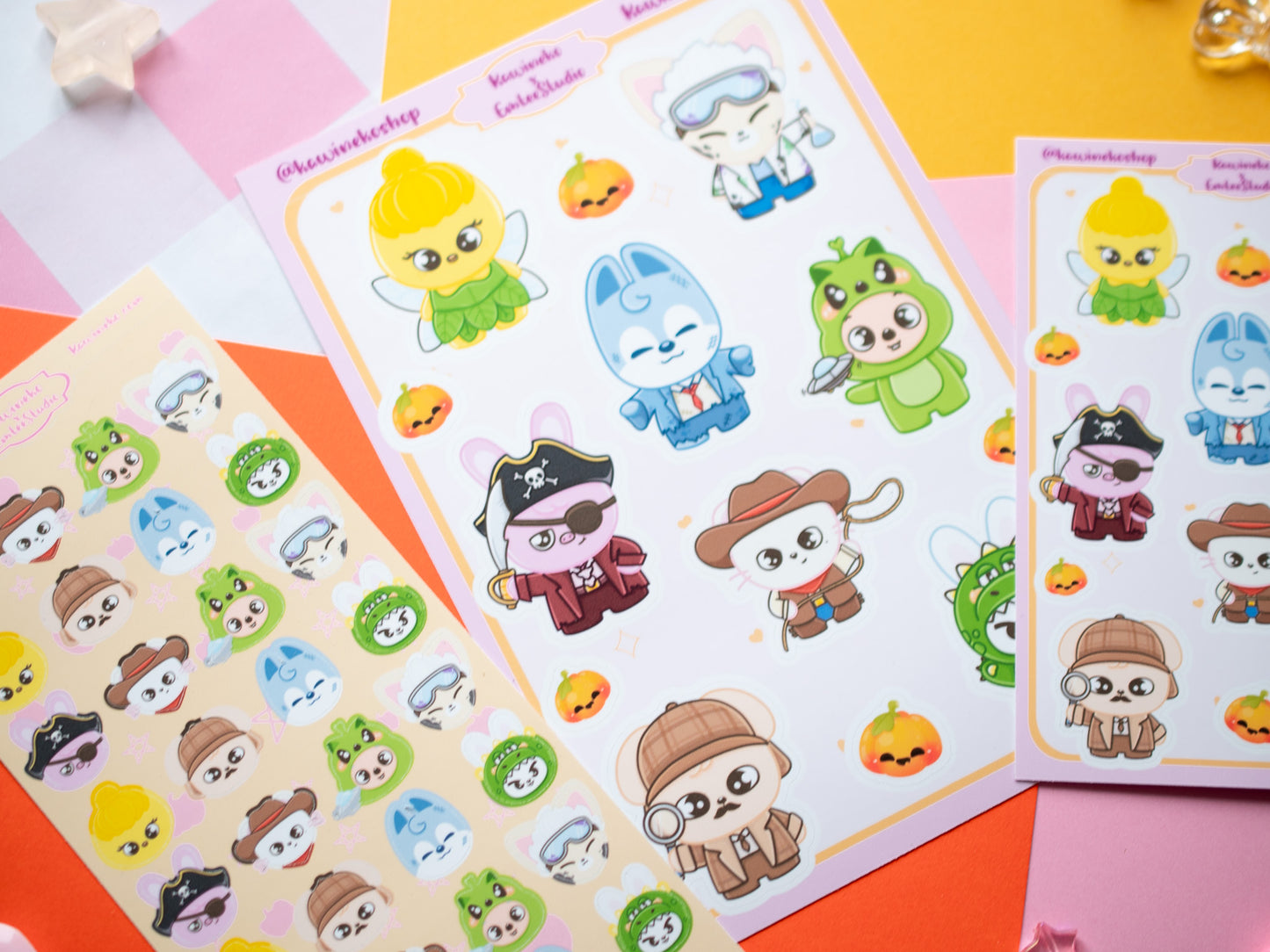 Spooky Halloween skzoo inspired stickers sticker sheet kpop  stray kids skz