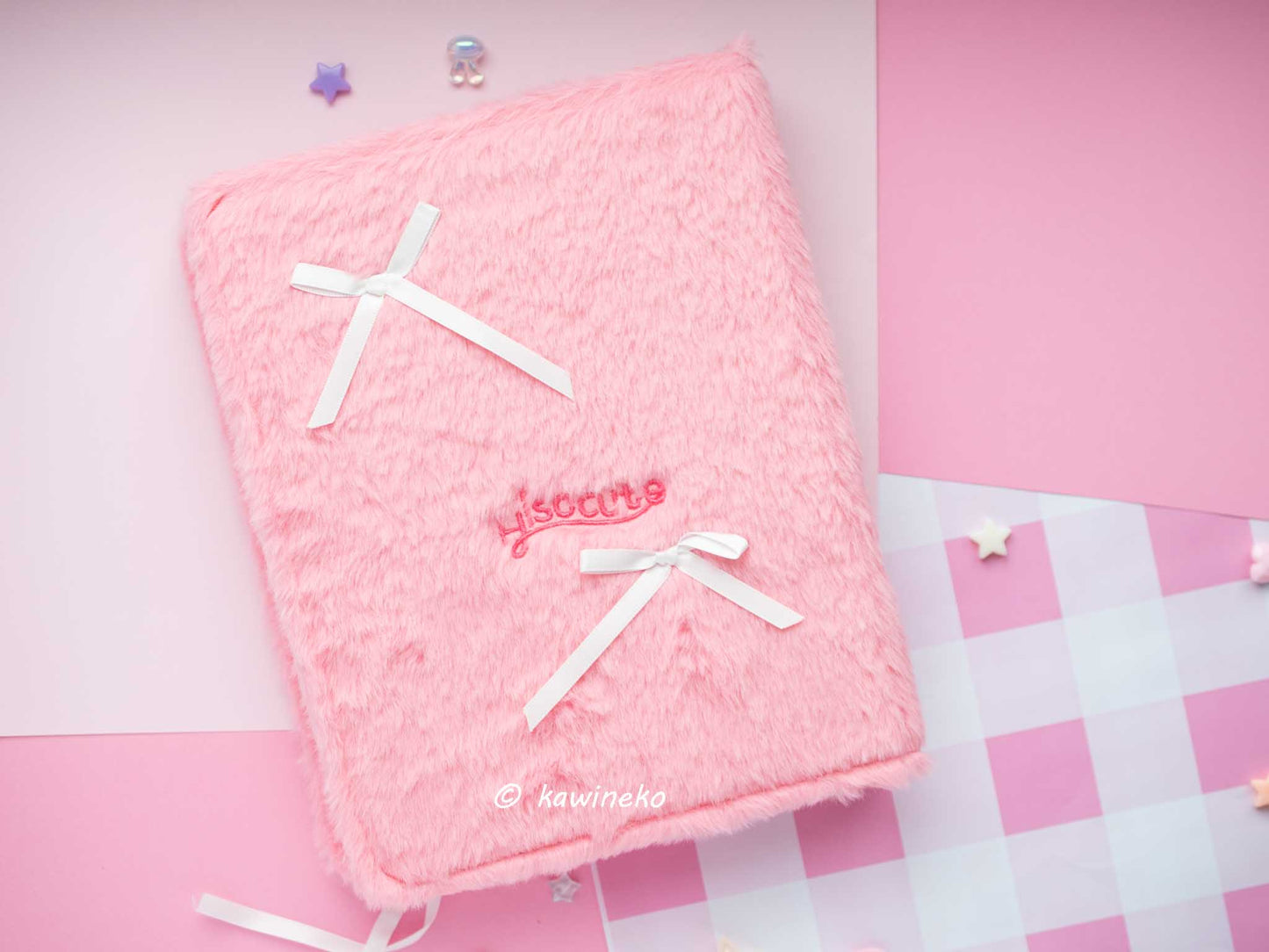 cute plush A5 binder with inserts can fit 80 photocards collect book