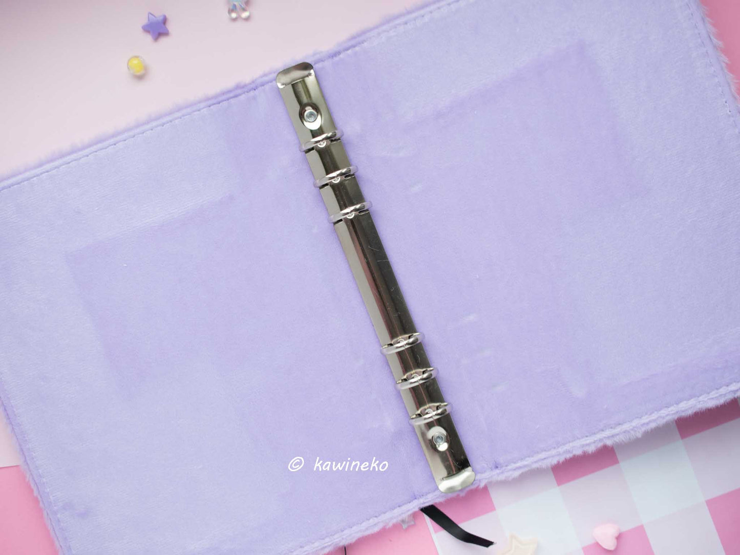 cute plush A5 binder with inserts can fit 80 photocards collect book