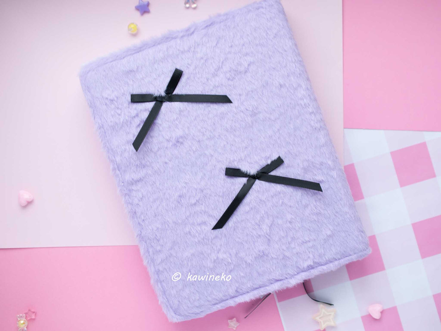 cute plush A5 binder with inserts can fit 80 photocards collect book