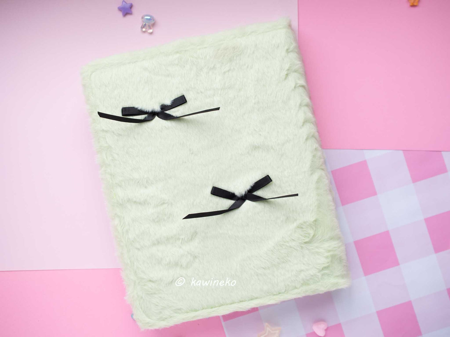 cute plush A5 binder with inserts can fit 80 photocards collect book