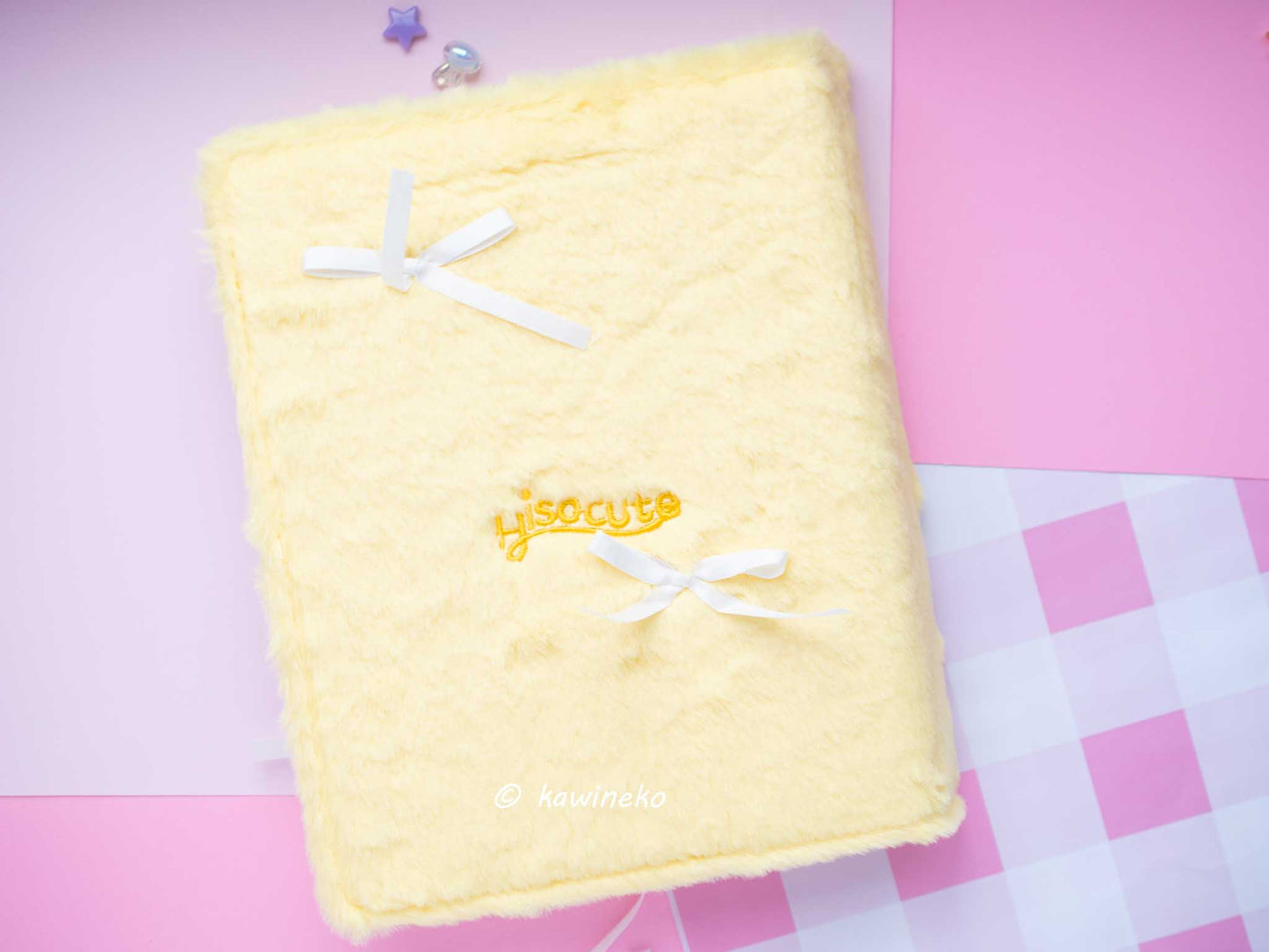 cute plush A5 binder with inserts can fit 80 photocards collect book