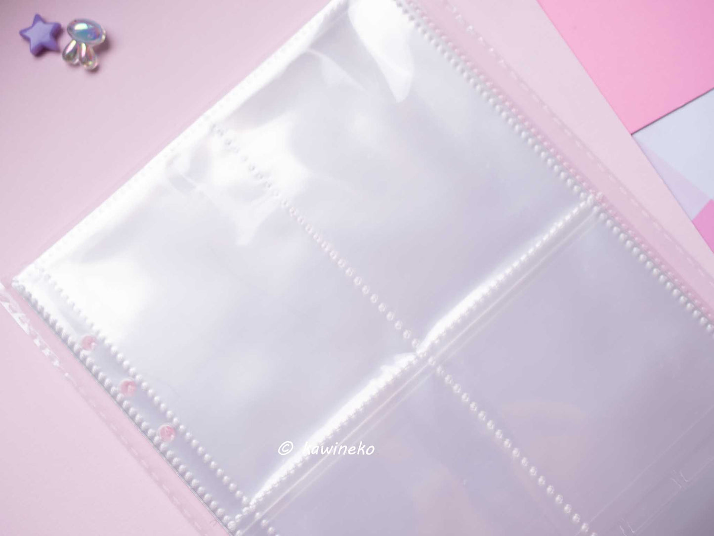 cute plush A5 binder with inserts can fit 80 photocards collect book