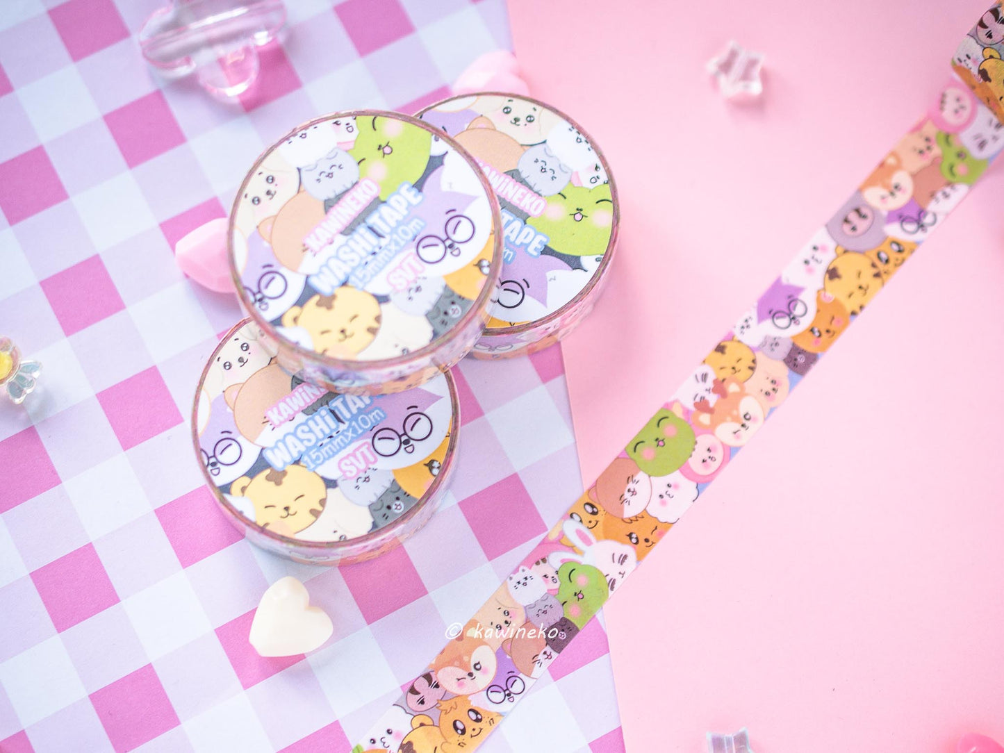 SVT seventeen carat washi tape merch kpop cute stationery