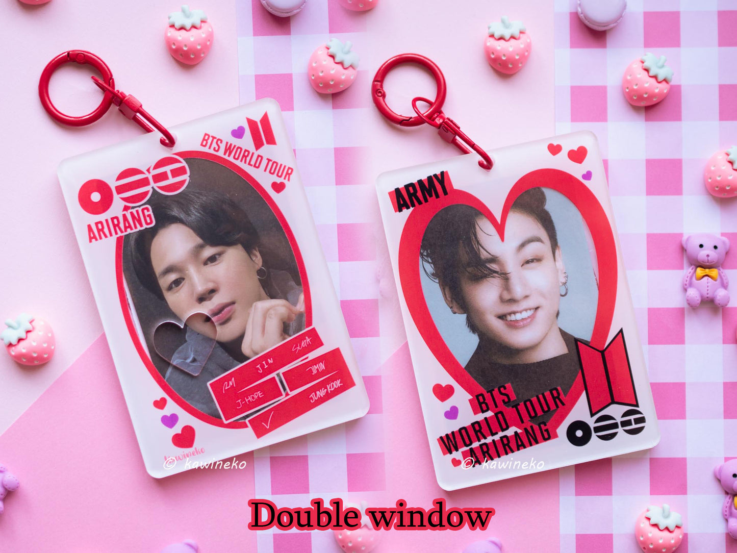 BTS world tour arirang pc holder army photocard keychains charms