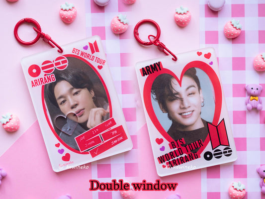 BTS world tour arirang pc holder army photocard keychains charms