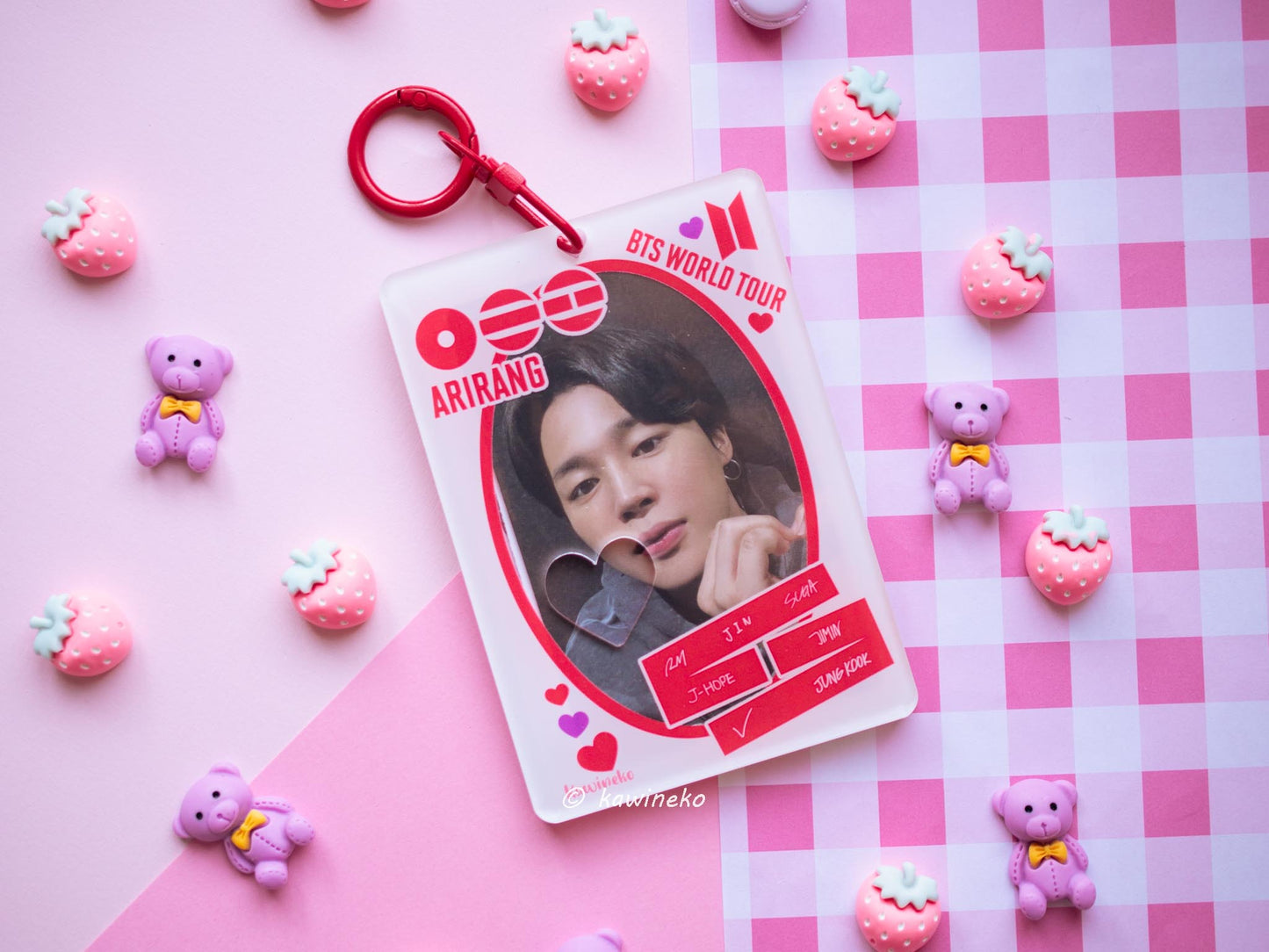 BTS world tour arirang pc holder army photocard keychains charms