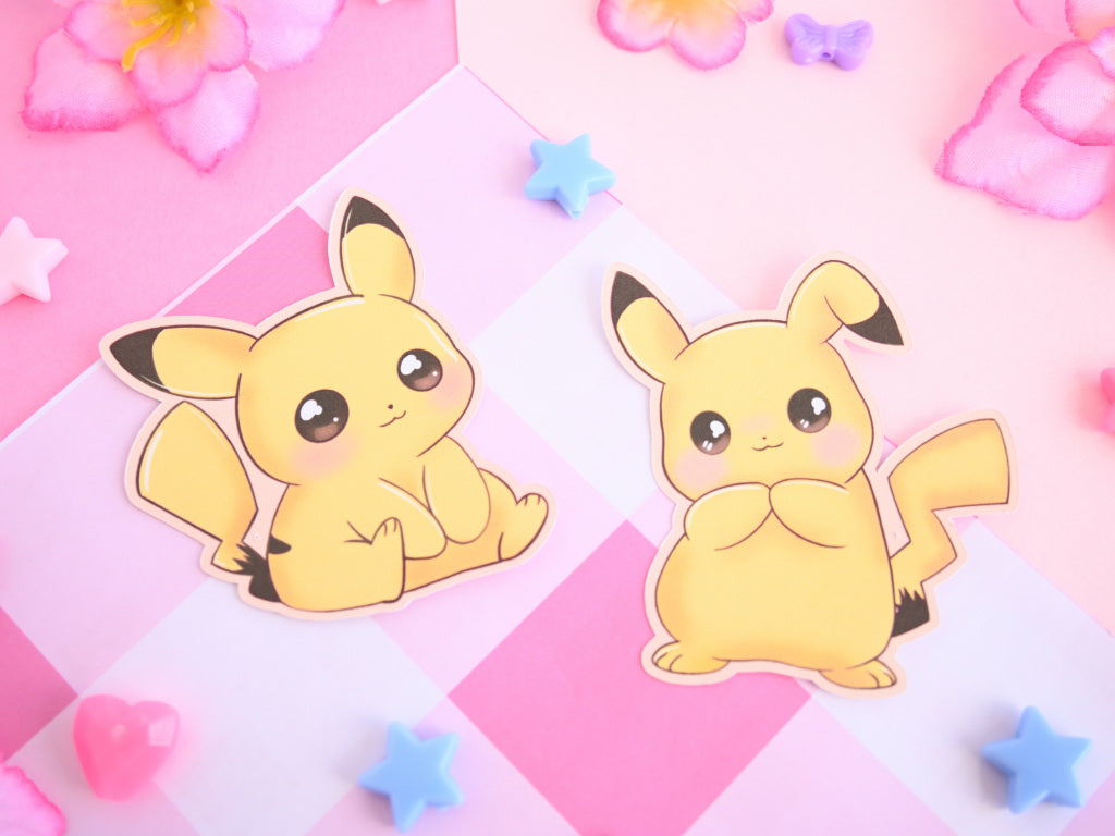 Pikachu waterproof Vinyl stickers pokemon Die cut