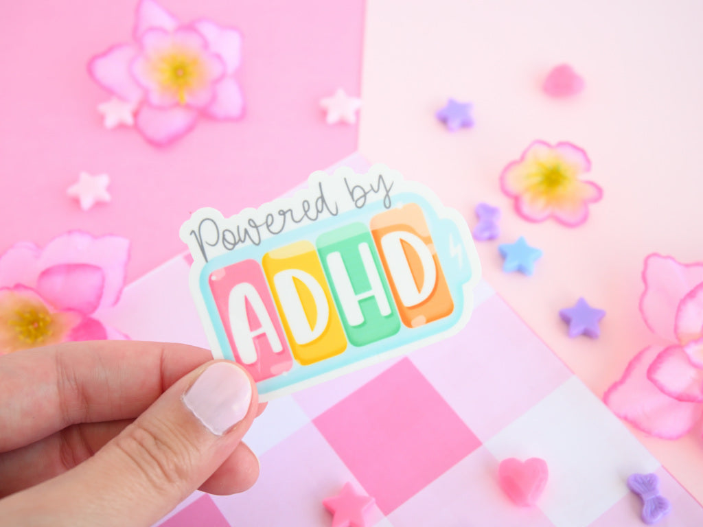 ADHD and neuro divergent waterproof Vinyl stickers Die cut