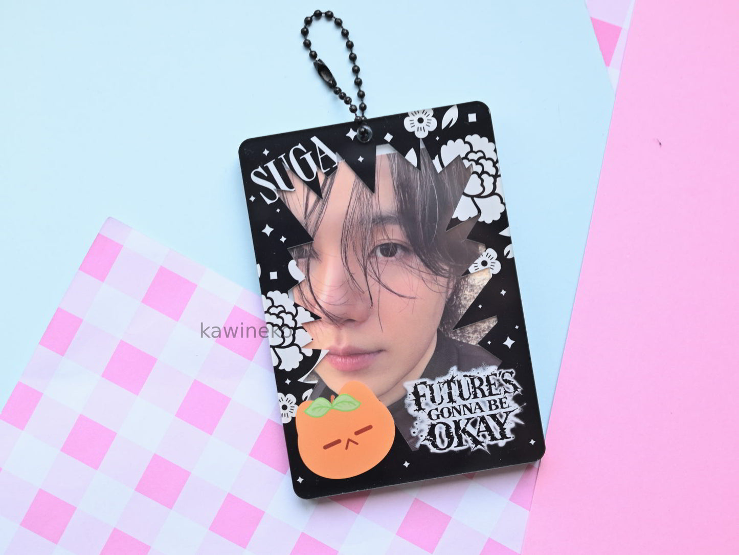 BTS yoongi suga photocard holder army pc keychains charms