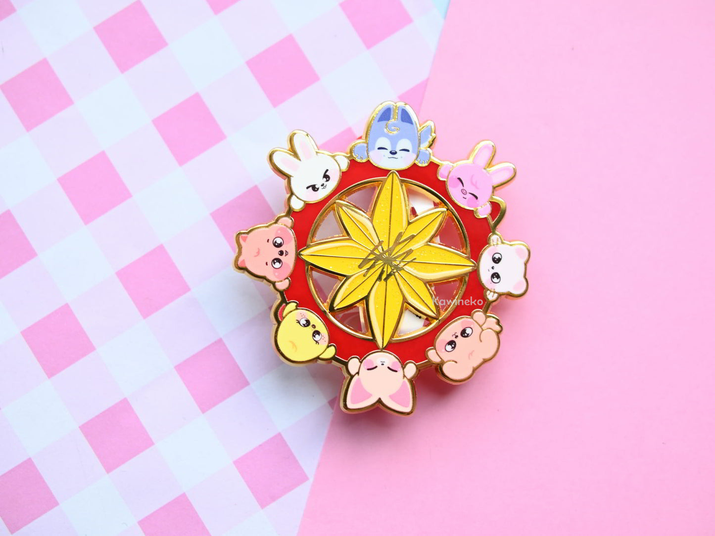 skzoo Stray Kids enamel pin  kpop charm keychain
