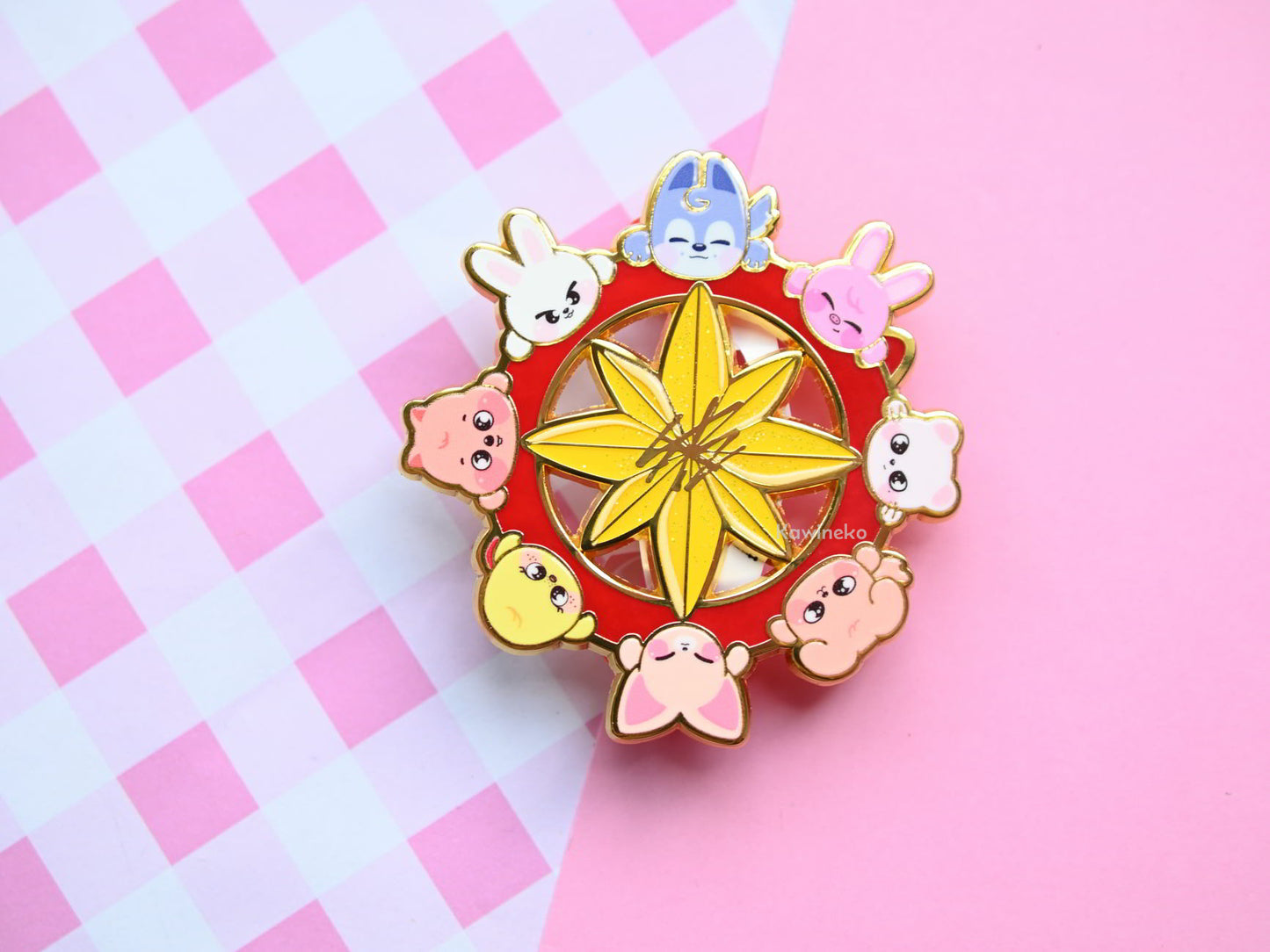 skzoo Stray Kids enamel pin  kpop charm keychain