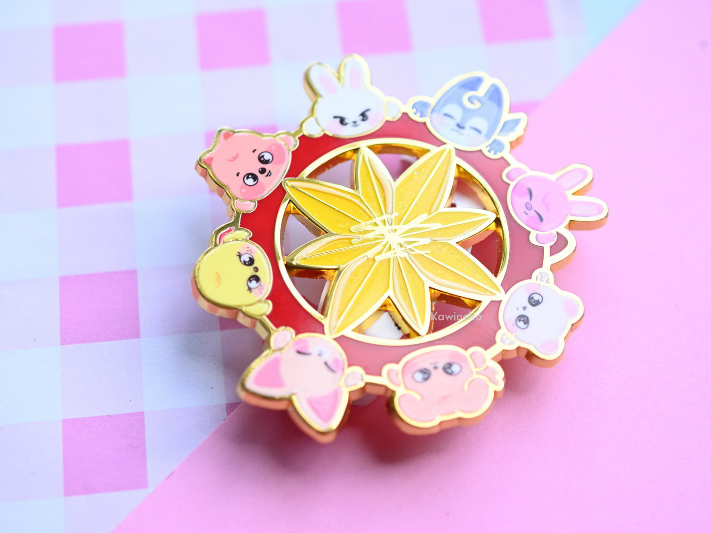 skzoo Stray Kids enamel pin  kpop charm keychain