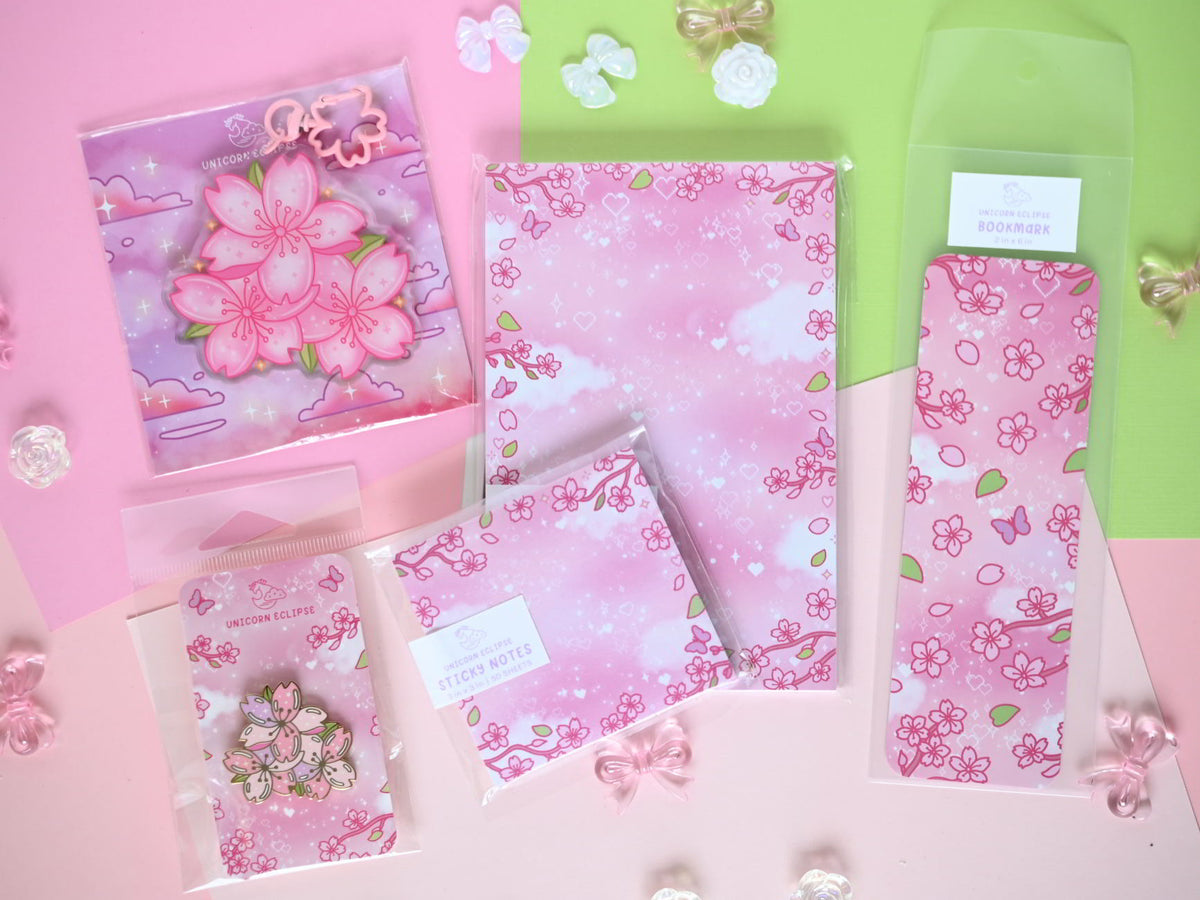 Sakura stationery Unicorn Eclipse keychain pin memopad sticky note bookmarkt