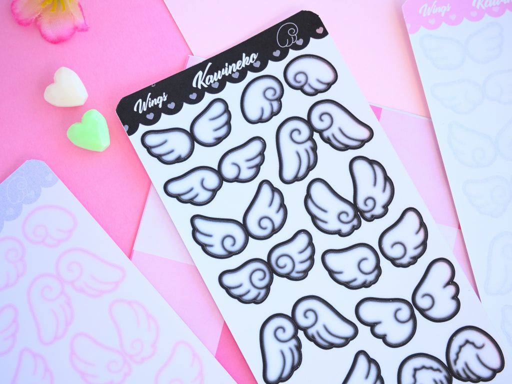 wings sticker sheet deco stickers toploaders polcos journaling