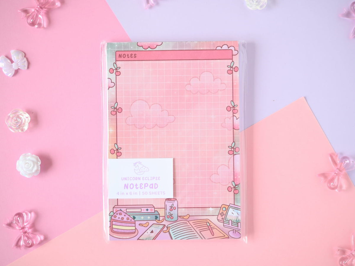 Study time stationery by Unicorn Eclipse sticky note memopad keychain