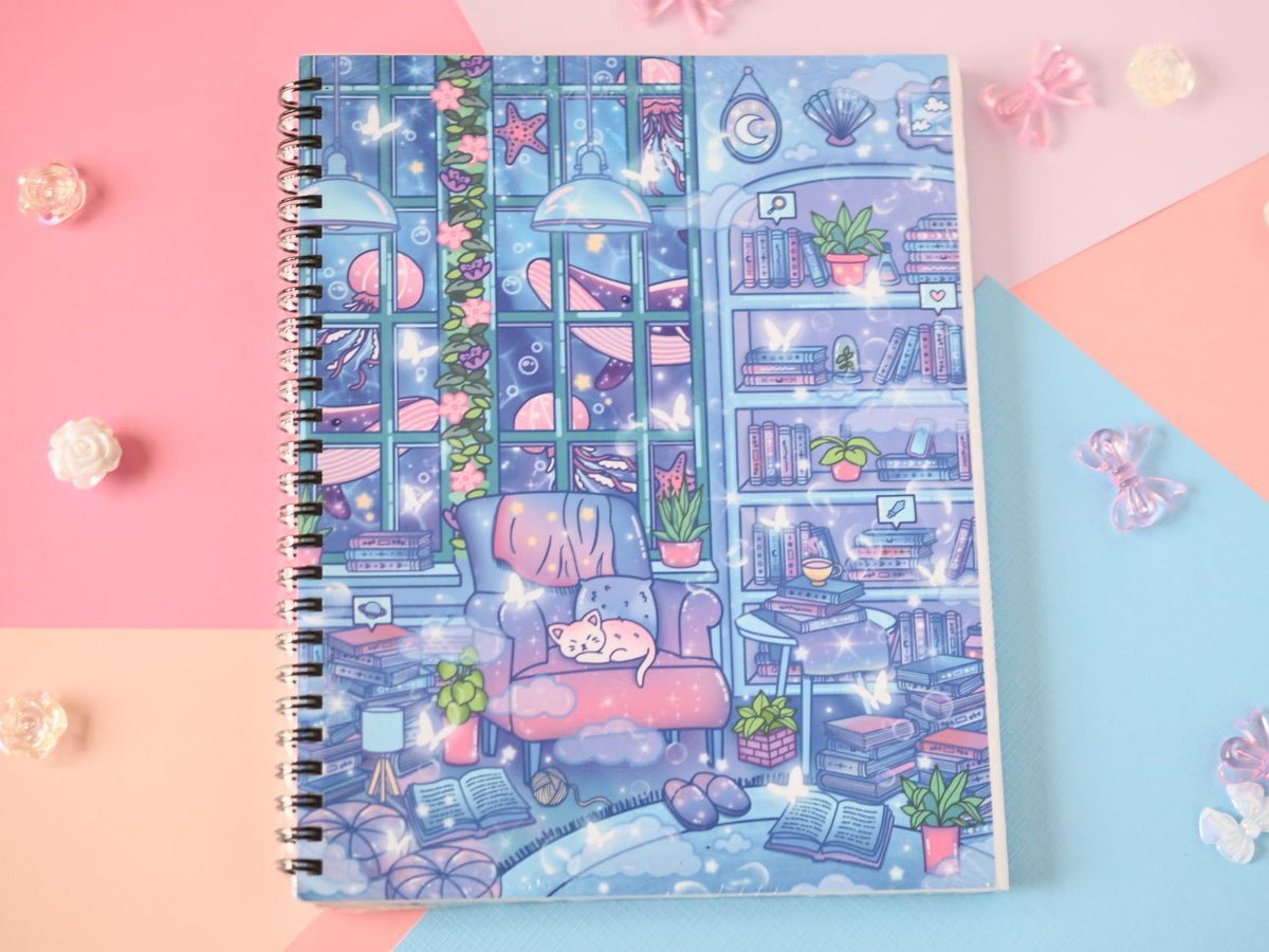 Reading Room stationery by Unicorn Eclipse notebook journal sticky notes memopad washi tape