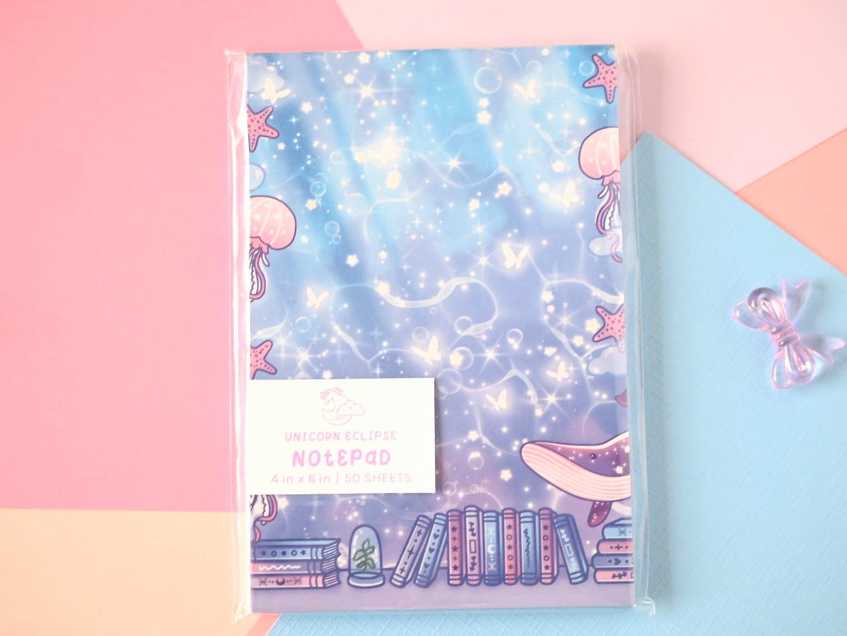 Reading Room stationery by Unicorn Eclipse notebook journal sticky notes memopad washi tape