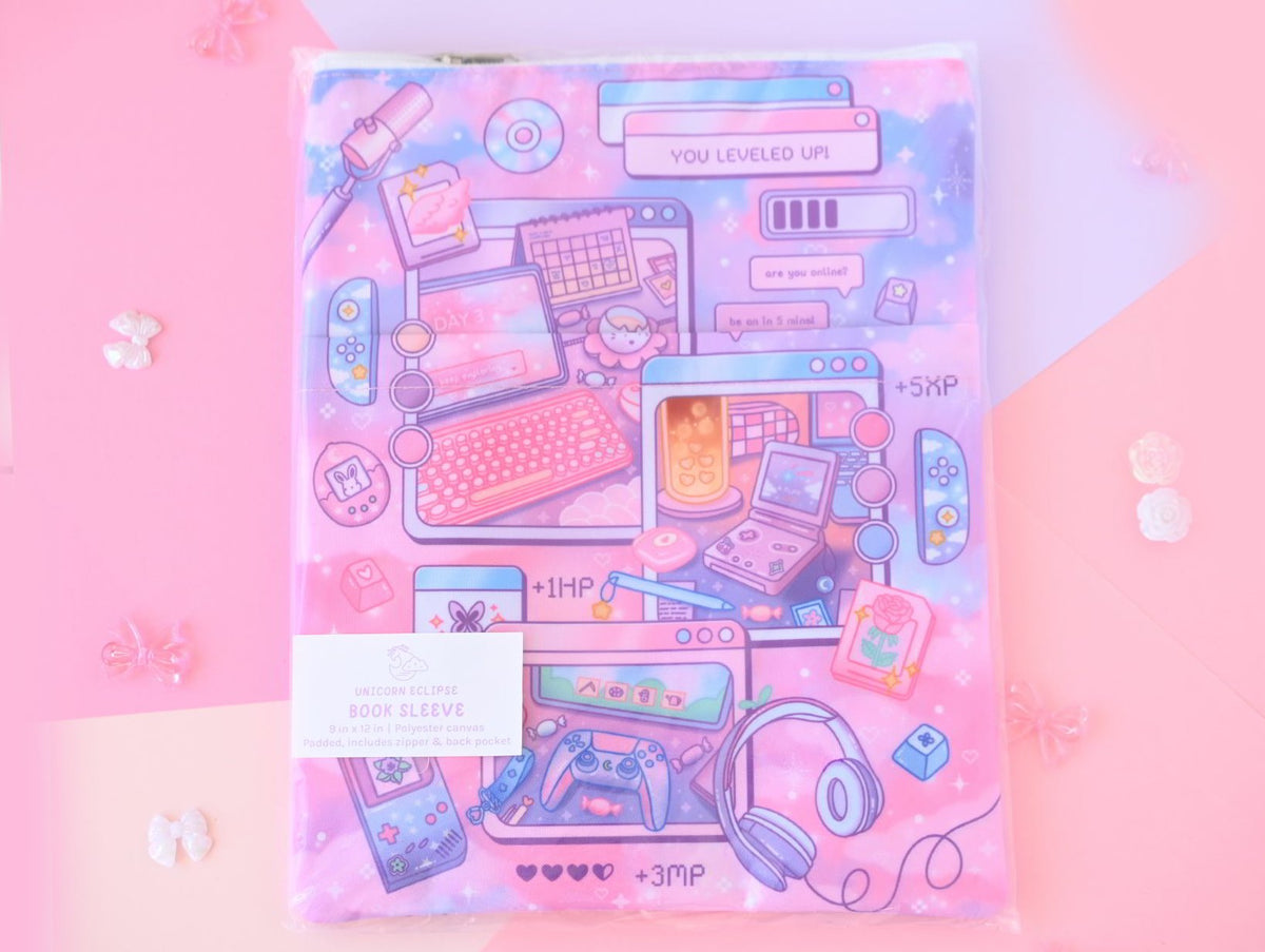 Gaming Time book sleeve by Unicorn eclipse